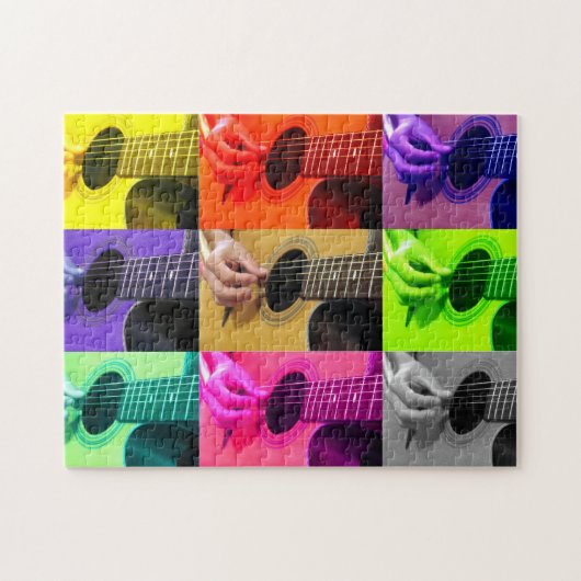 Fingerpickingのギター奏者- 11x14 - 252 PC ジグソーパズル (横)