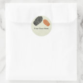 Fingerprintのシールまたは名前タグ ラウンドシール (バッグ)