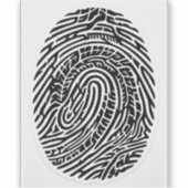 Fingerprint Biker Decal — Identity Vinyl Sticker シール (正面)