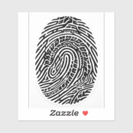 Fingerprint Biker Decal — Identity Vinyl Sticker シール