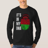 Fingerprint DNA Biometry Flag Malawi   Tシャツ (正面)