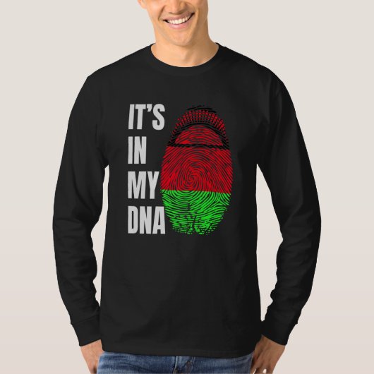 Fingerprint DNA Biometry Flag Malawi   Tシャツ (正面)