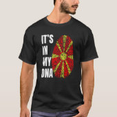 Fingerprint DNA Biometry Flag North Macedonia   Tシャツ (正面)