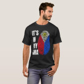 Fingerprint DNA Biometry Flag Philippines Tシャツ (正面フル)