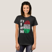 Fingerprint DNA Biometry Hungarian Flag Tシャツ (正面フル)