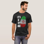 Fingerprint DNA Biometry Iranian Flag Iran Tシャツ (正面フル)