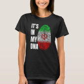 Fingerprint DNA Biometry Iranian Flag Iran   Tシャツ (正面)