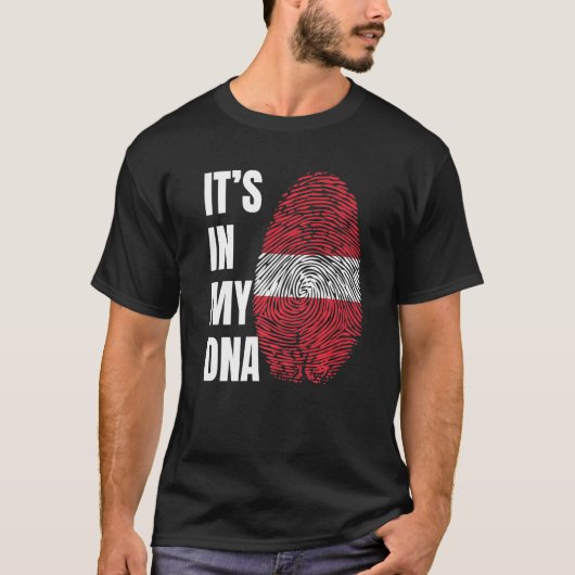 Fingerprint DNA Biometry Latvia Flag Tシャツ (正面)