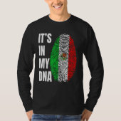 Fingerprint DNA Biometry Mexican Flag Mexico Tシャツ (正面)