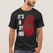 Fingerprint DNA Biometry Moroccan Flag Morocco   Tシャツ (正面)