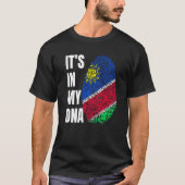 Fingerprint DNA Biometry Namibia Flag   Tシャツ (正面)