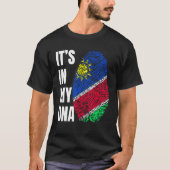 Fingerprint DNA Biometry Namibia Flag Tシャツ (正面)