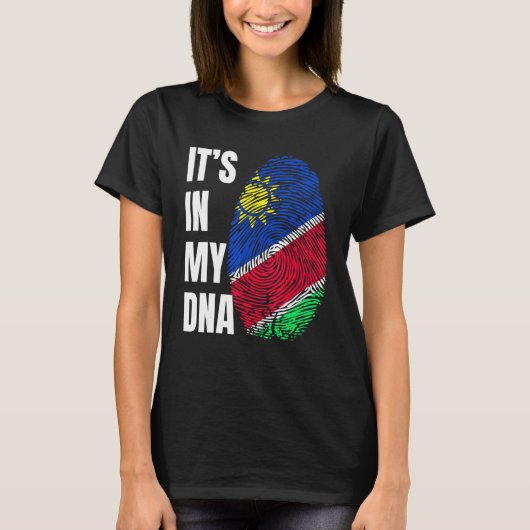 Fingerprint DNA Biometry Namibia Flag Tシャツ (正面)