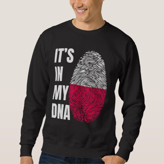 Fingerprint DNA Biometry Polish Flag Poland スウェットシャツ (正面)