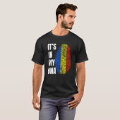 Fingerprint DNA Biometry Romanian Flag Romania Tシャツ (正面フル)