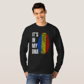 Fingerprint DNA Biometry Romanian Flag Romania   Tシャツ (正面フル)