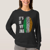 Fingerprint DNA St Patrick's Day Irish Flag Irelan Tシャツ (正面)