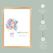 Fingerprint  teacher appreaciation Birthday Poster ポスター