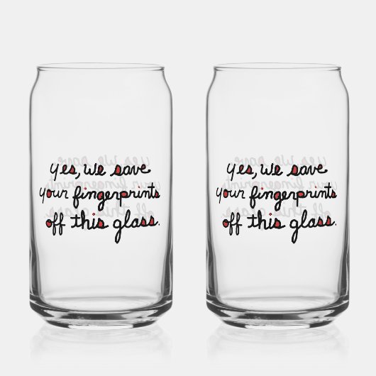 Fingerprints Glass ガラス缶 (正面)