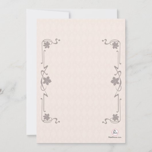 Finialの十字の宗教招待状 招待状 (裏面)