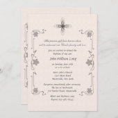 Finialの十字の宗教招待状 招待状 (正面/裏面)