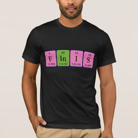 Finis定期テーブル名のシャツ Tシャツ (正面)