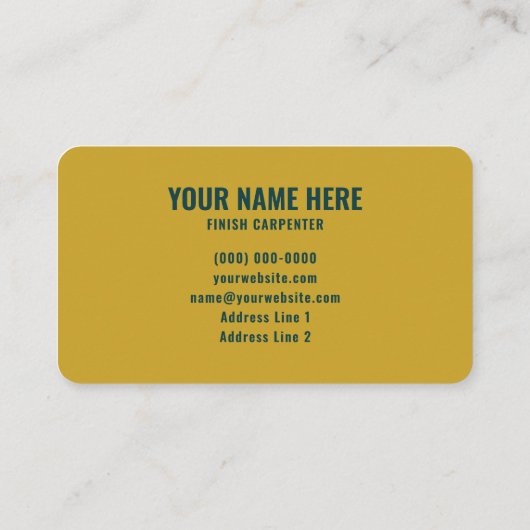 Finish Carpenter Elite Woodworking Forest Green 名刺 (裏面)