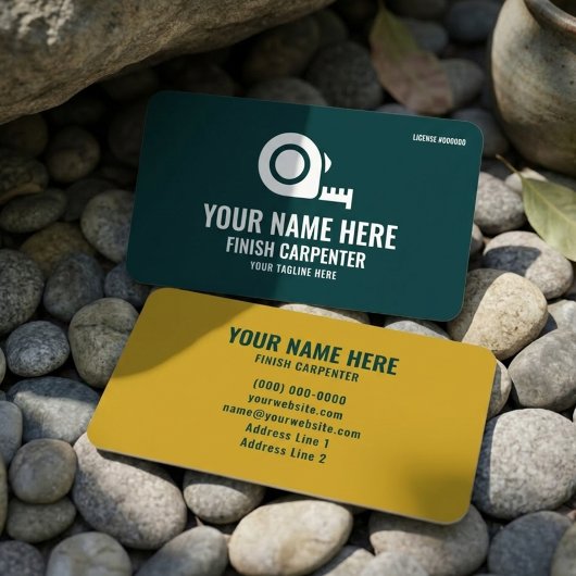 Finish Carpenter Elite Woodworking Forest Green 名刺