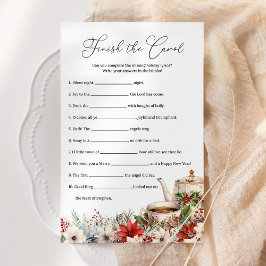 Finish The Carol Christmas Tea Party Holiday Game