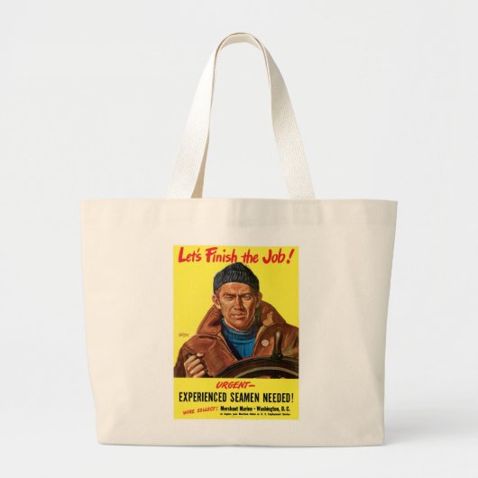 Finish The Job! ラージトートバッグ (正面)