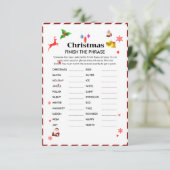 Finish The phrase Christmas Party game card 招待状 (スタンド正面)