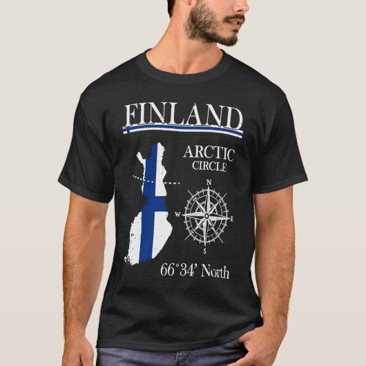 Finland Arctic Circle  Adventure  Suomi Finnish Fl Tシャツ (正面)