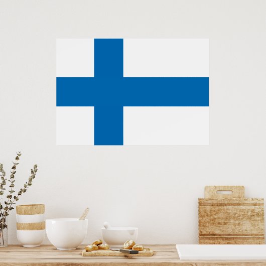 Finland Flag ポスター (キッチン)