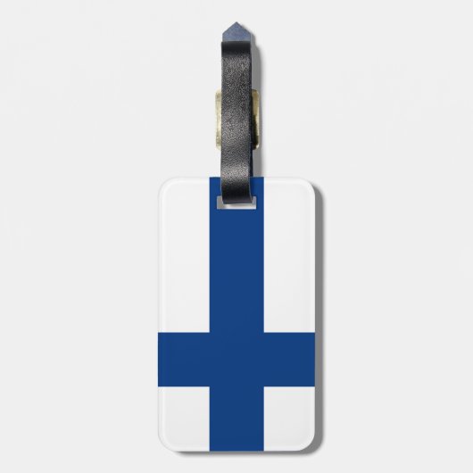 Finland Flag ラゲッジタグ (裏面縦)