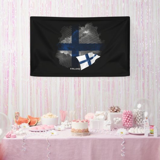 Finland flag 横断幕 (パーティー)