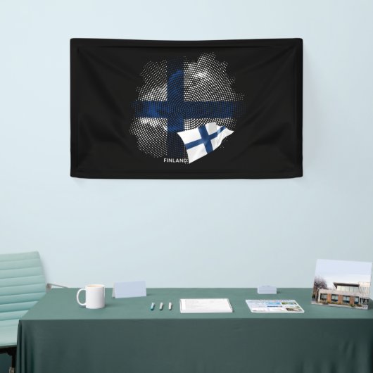 Finland flag 横断幕 (トレードショー)