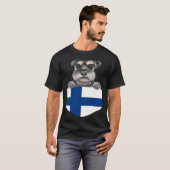 Finland Flag Miniature Schnauzer Dog In Pocket Tシャツ (正面フル)
