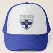 Finland Flag Shield & Emblem キャップ (正面)