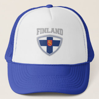 Finland Flag Shield & Emblem キャップ