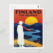 Finland for Holidays Summer Landscape ポストカード (正面/裏面)