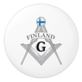 Finland freemasonry sign セラミックノブ (正面)
