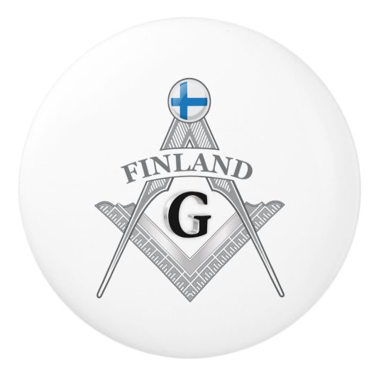 Finland freemasonry sign セラミックノブ (正面)
