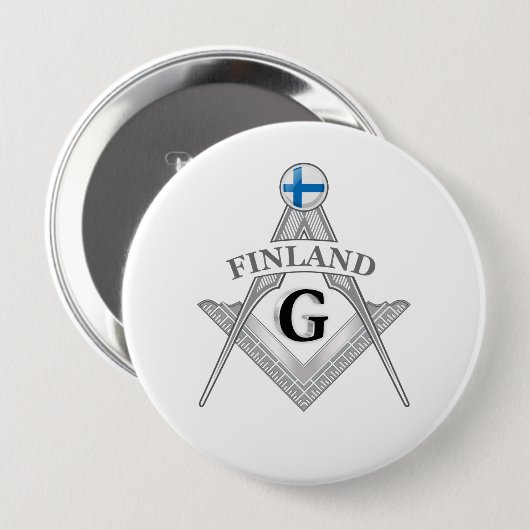 Finland freemasonry sign 缶バッジ (正面&裏面)