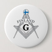 Finland freemasonry sign 缶バッジ (正面)