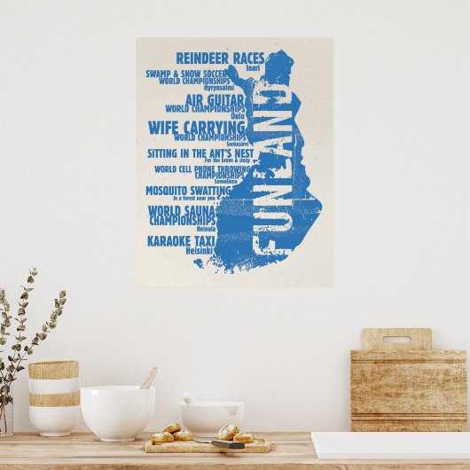 Finland Funland List 2 Colossal Poster/Print ポスター (キッチン)