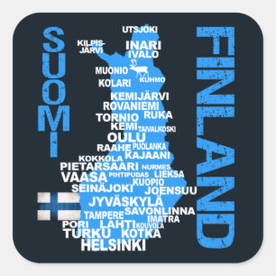 FINLAND MAPスタンプ スクエアシール