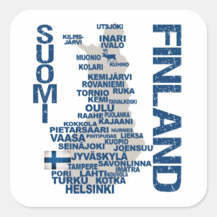 FINLAND MAPスタンプ スクエアシール
