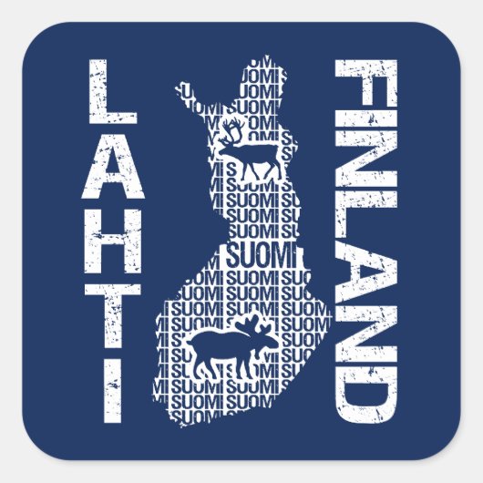 FINLAND MAPスタンプ – Lahti スクエアシール (正面)