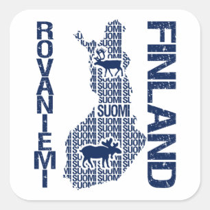 FINLAND MAPスタンプ – Rovaniemi スクエアシール