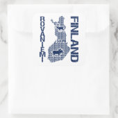 FINLAND MAPスタンプ – Rovaniemi スクエアシール (バッグ)